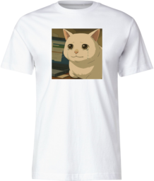 Футболка. Sad cat. Ghibli style